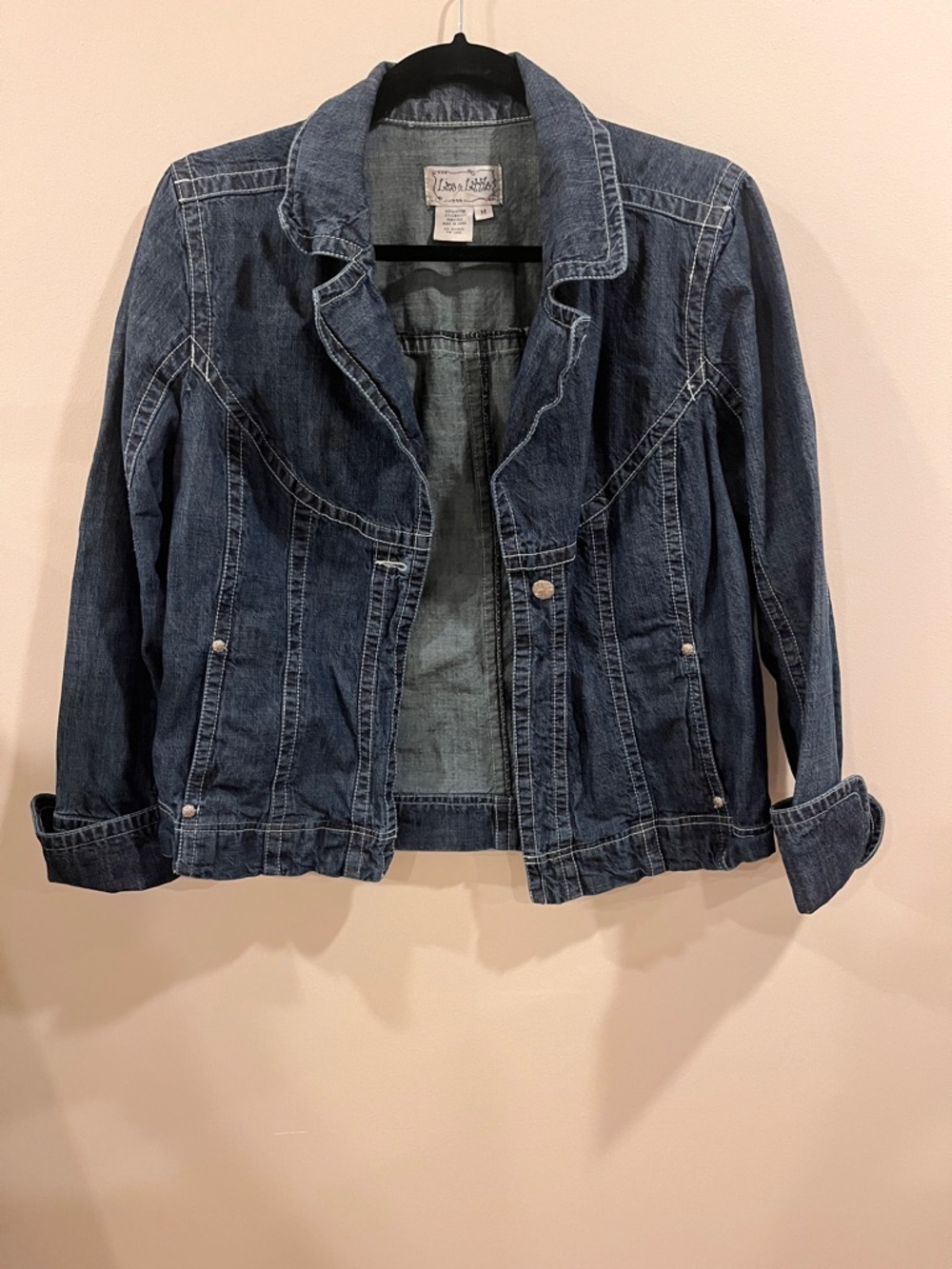 Live a Little Dark Denim Jacket Size M